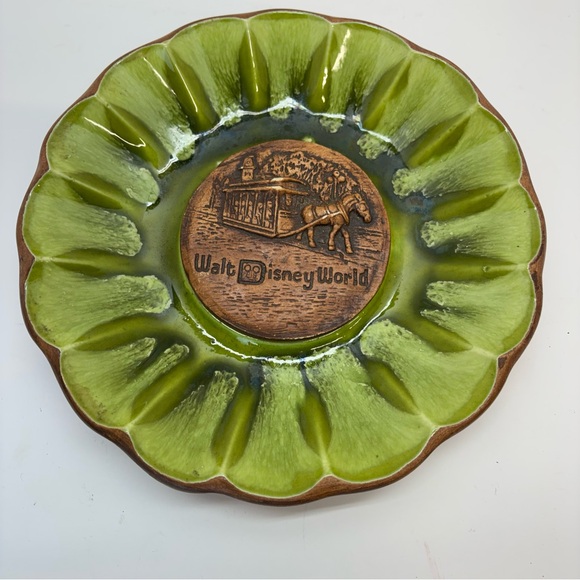 Vintage 60s Walt Disney World Lava Glaze MCM Souvenir Bowl Dish Treasure Craft - Picture 2 of 6